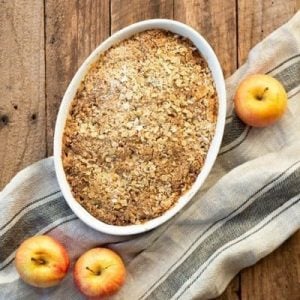 Thermomix Apple Crumble - you can't beat the traditional apple filling topped with crispy, buttery crumble, it's so scrumptious and comforting!