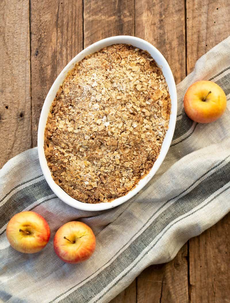 Thermomix Apple Crumble - you can’t beat the traditional apple filling topped with crispy, buttery crumble, it’s so scrumptious and comforting!