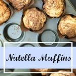 Thermomix Nutella Muffins - deliciously moist muffins topped with a swirl of Nutella.