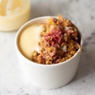 Thermomix Rhubarb Crumble - winter comfort food at it's finest made easy in the Thermomix.