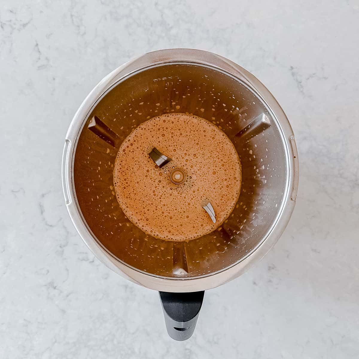 hot chocolate in a thermomix bowl.