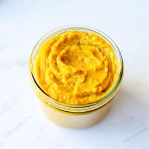 Vegetable Stock Paste in a glass jar.