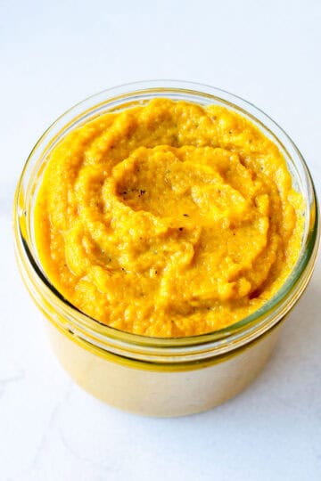 Vegetable Stock Paste in a glass jar.