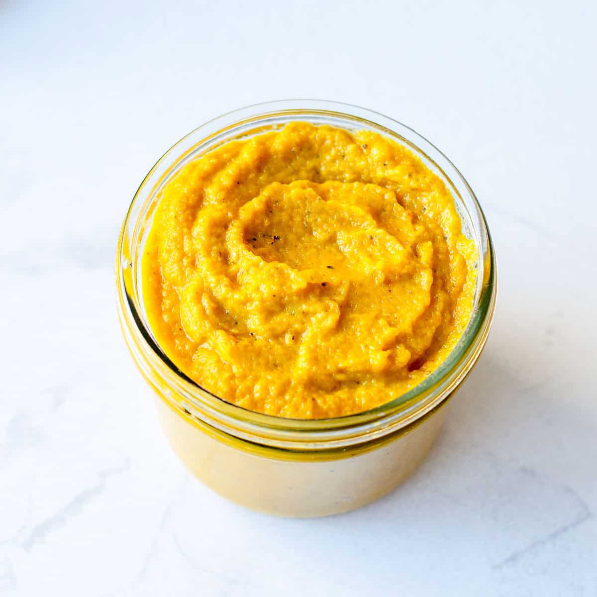 Vegetable Stock Paste in a glass jar.