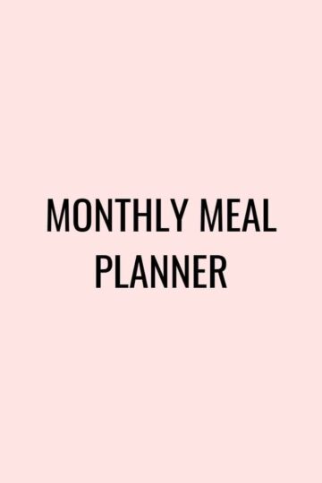 Monthly Meal Planner