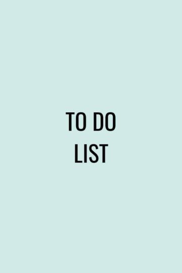 To Do List