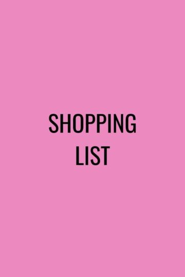 Shopping List Template