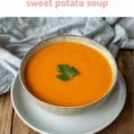 A Thermomix recipe for Roasted Red Pepper (Capsicum) & Sweet Potato Soup