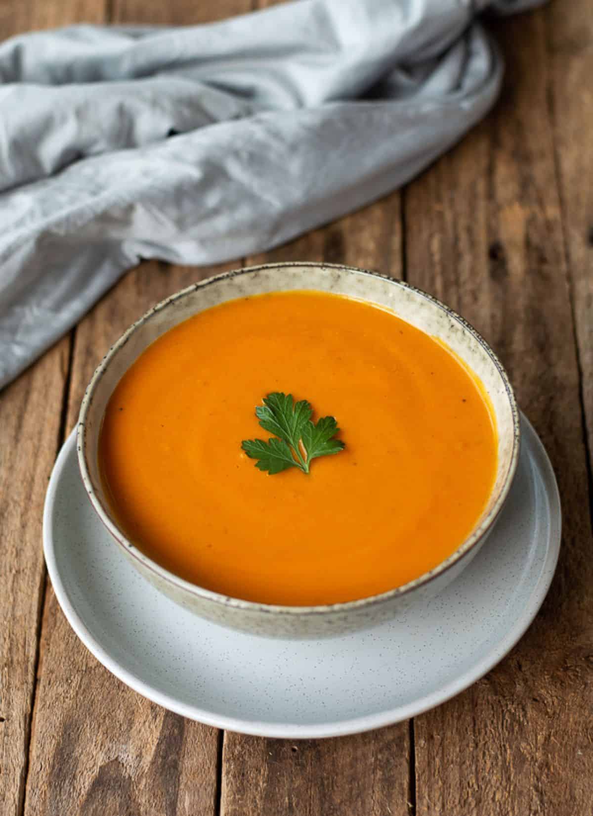 Sweet Potato and Red Pepper Soup.