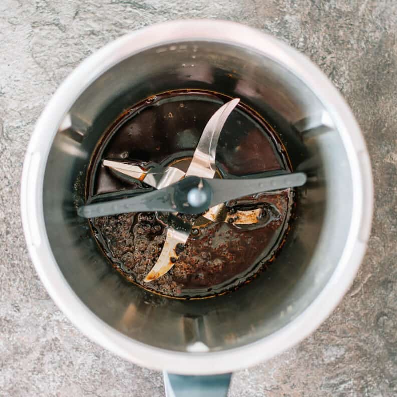 Dalgona coffee being made in the Thermomix