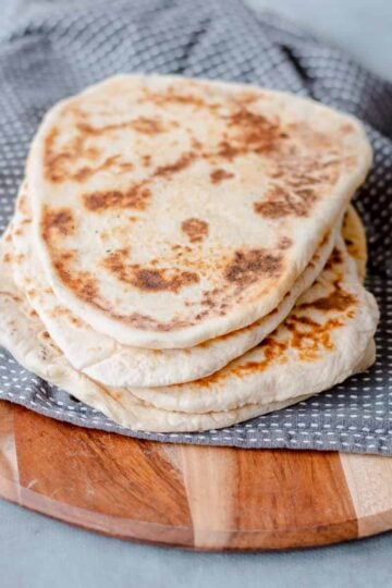 Homemade Naan Bread made in the Thermomix