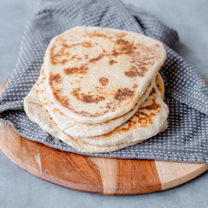 Homemade Naan Bread made in the Thermomix