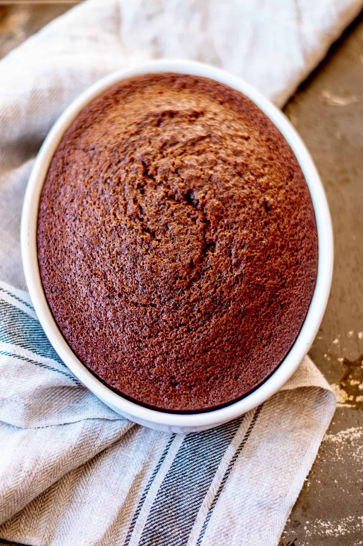 Sticky date pudding baked in the oven