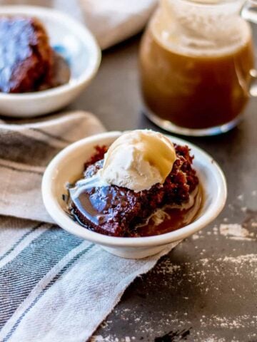 Sticky Date Pudding with Icecream and butterscotch sauce