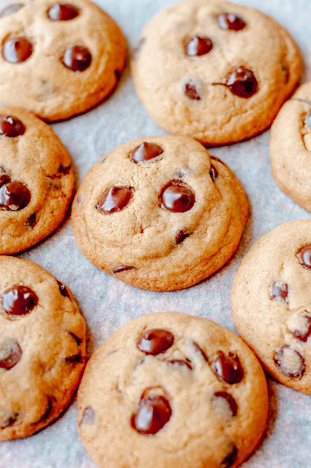 Chocolate Chip Cookies on baking sheet