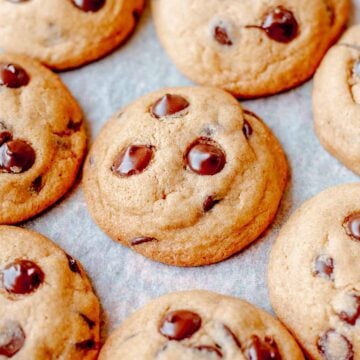 Chocolate Chip Cookies on Baking Sheet