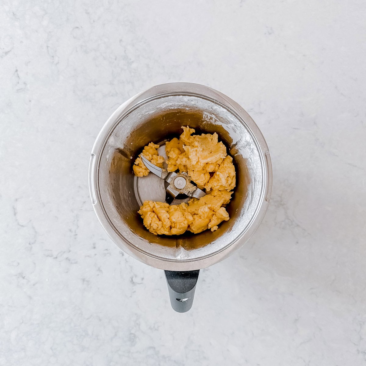 Pastry made in a Thermomix bowl.