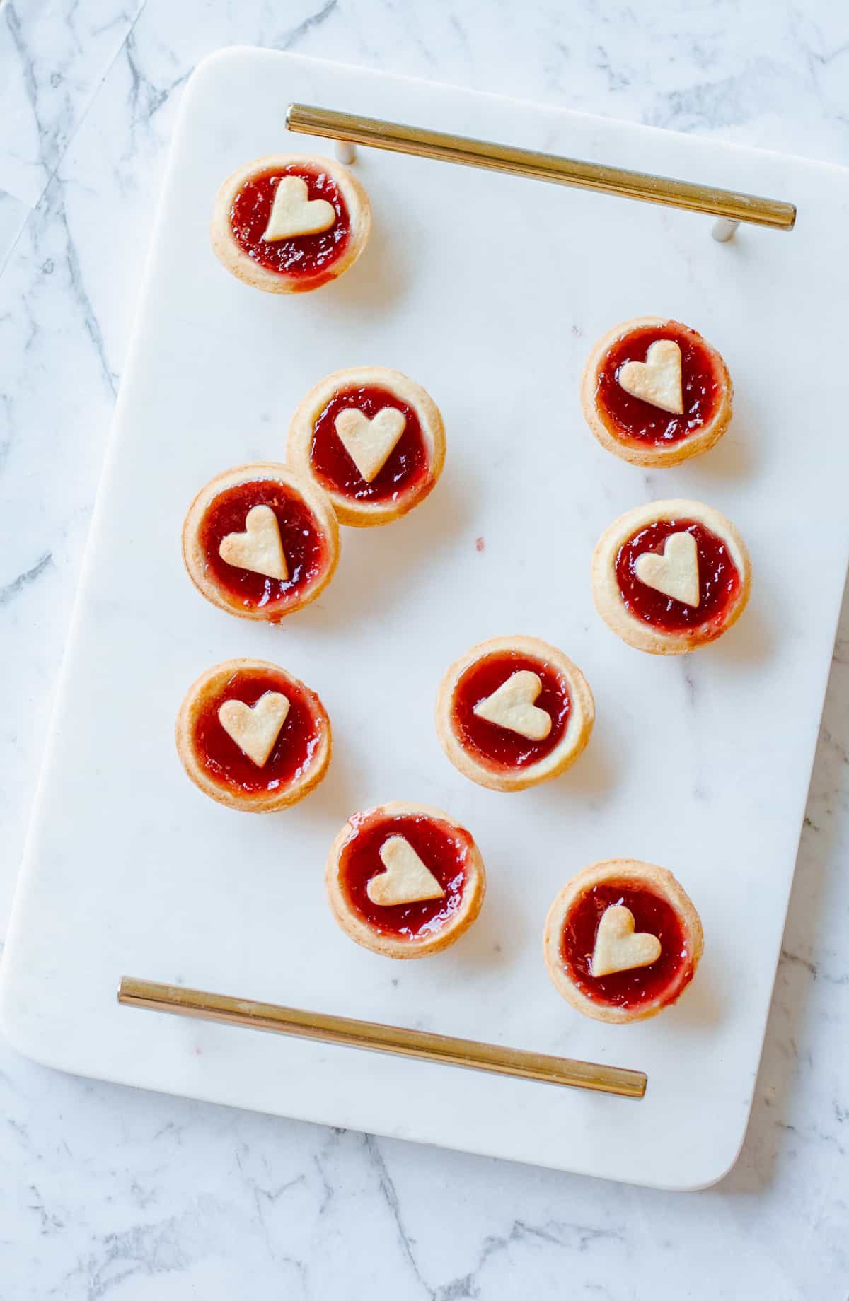 jam tarts with hearts on top