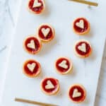 jam tarts with hearts on top