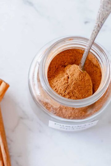 Pumpkin Spice Mix in a glass jar