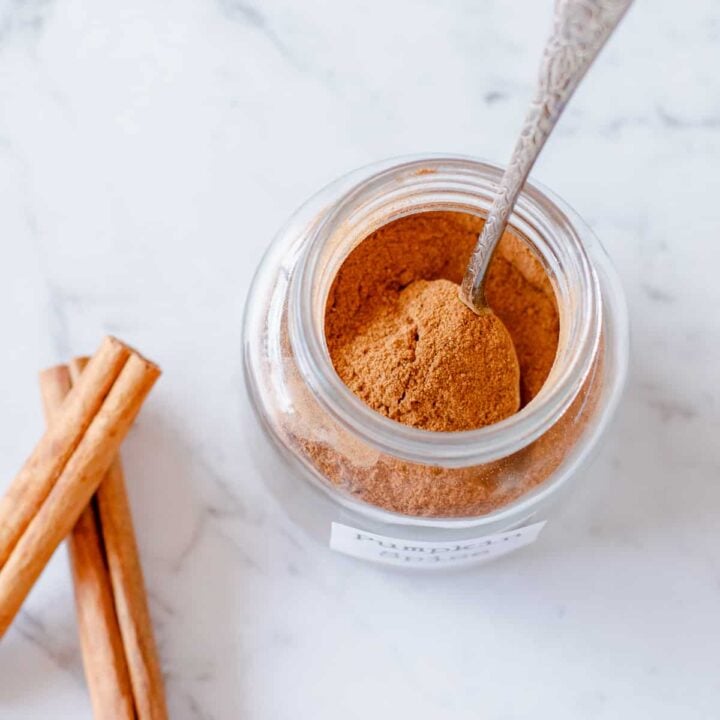 Pumpkin Spice Mix in a glass jar