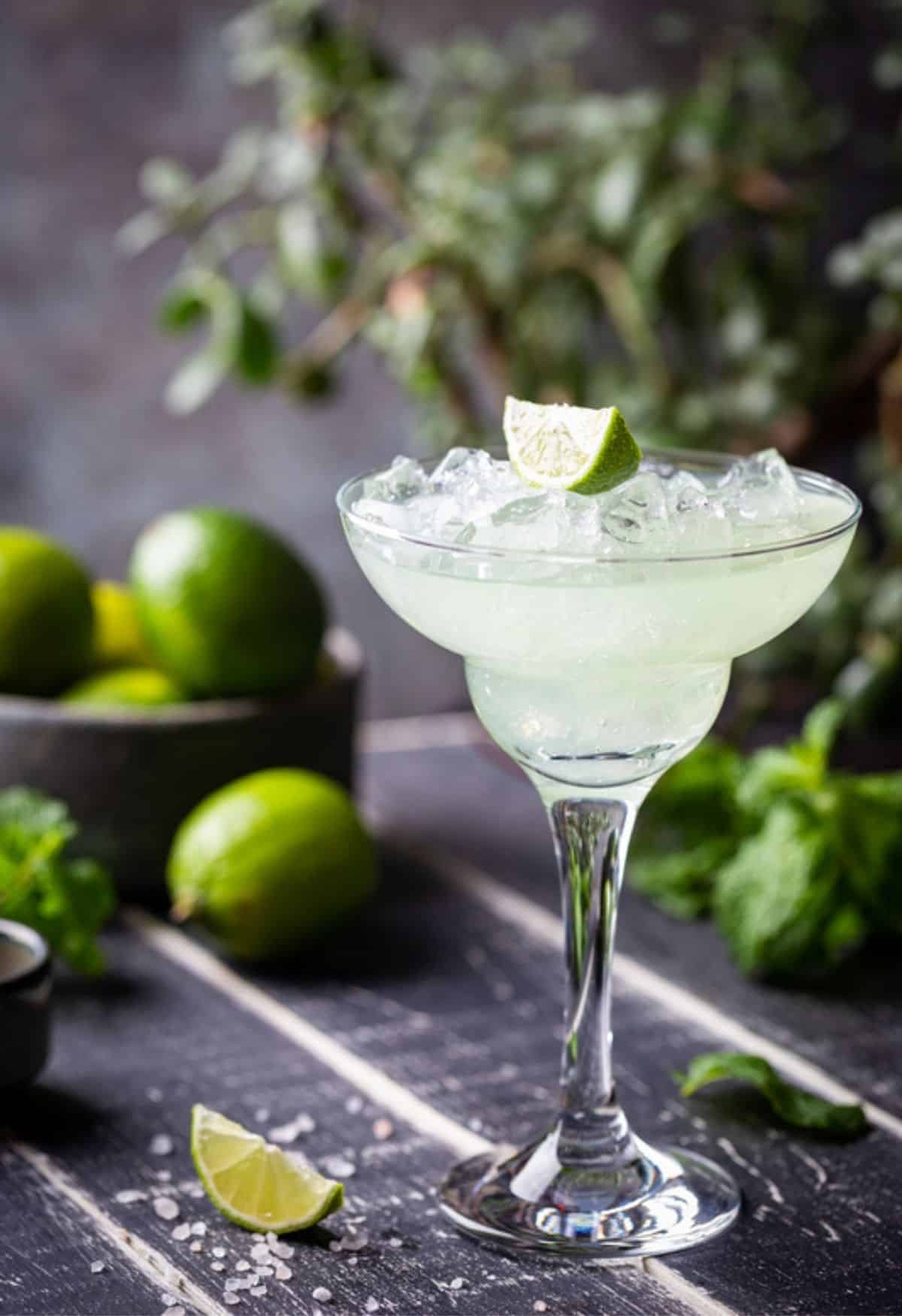 Lime Margarita and limes