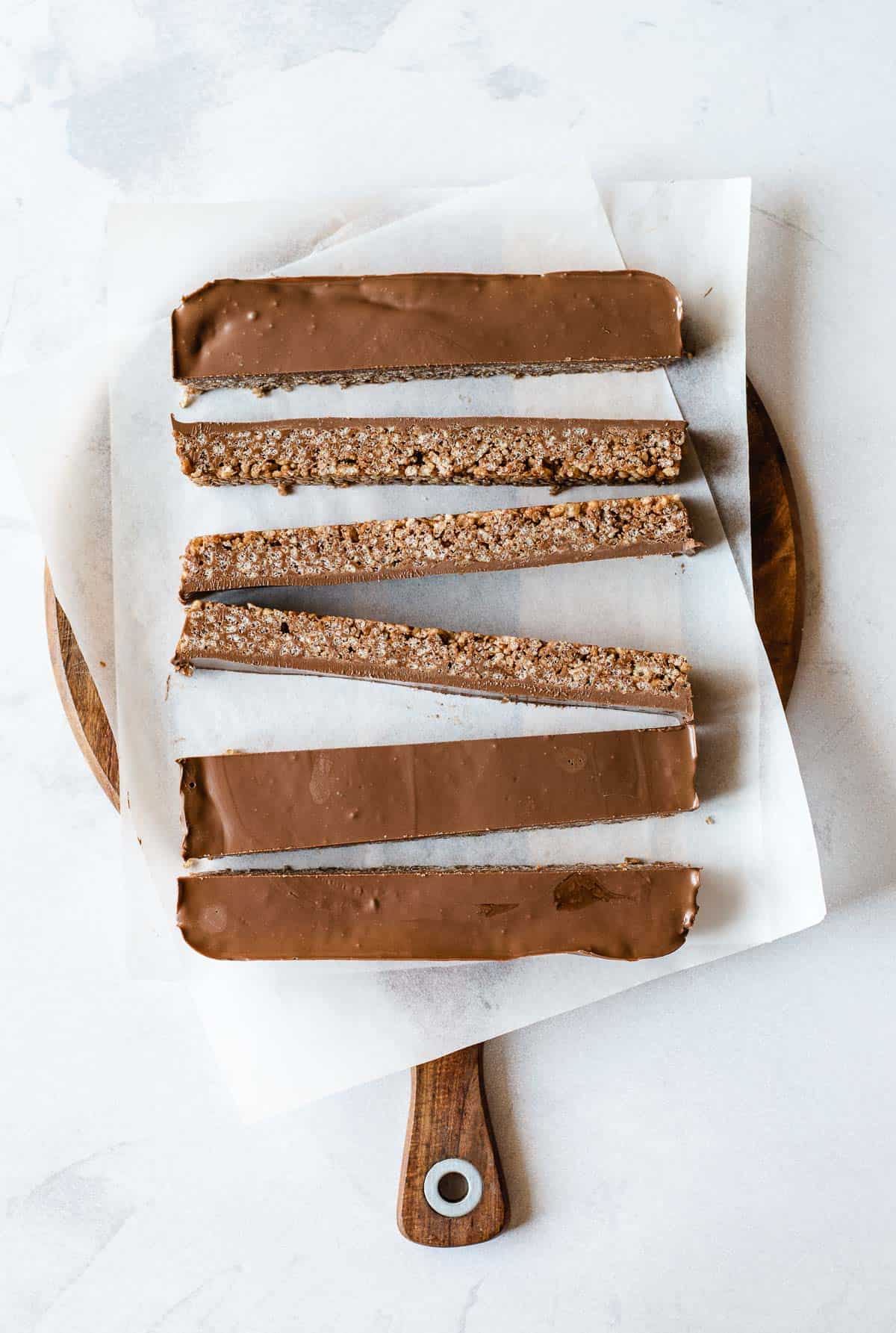 Overhead image of a Mars Bar Slice.