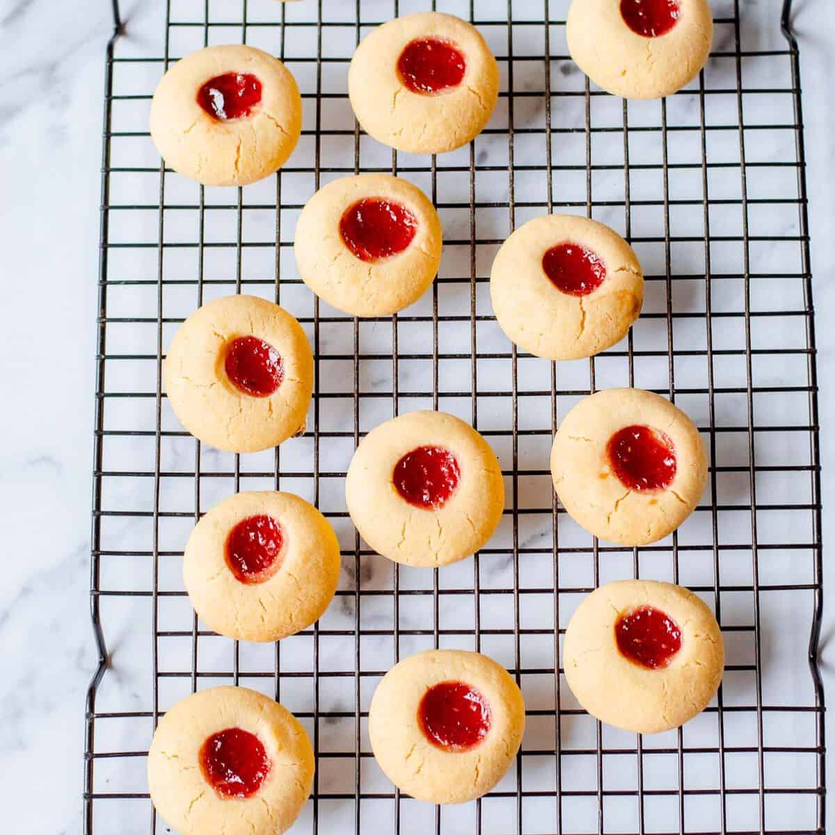 Jam Drops on a Baking Rack.